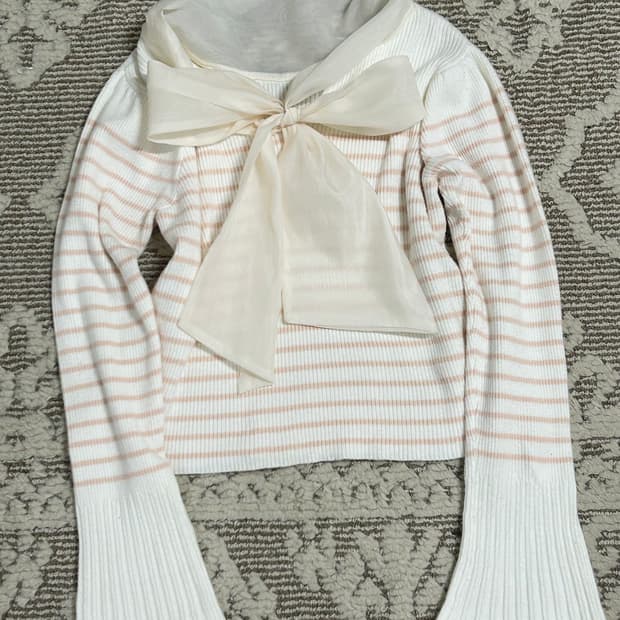 왕리본 핑크 스트라이프 로걀탑 히메갸루 