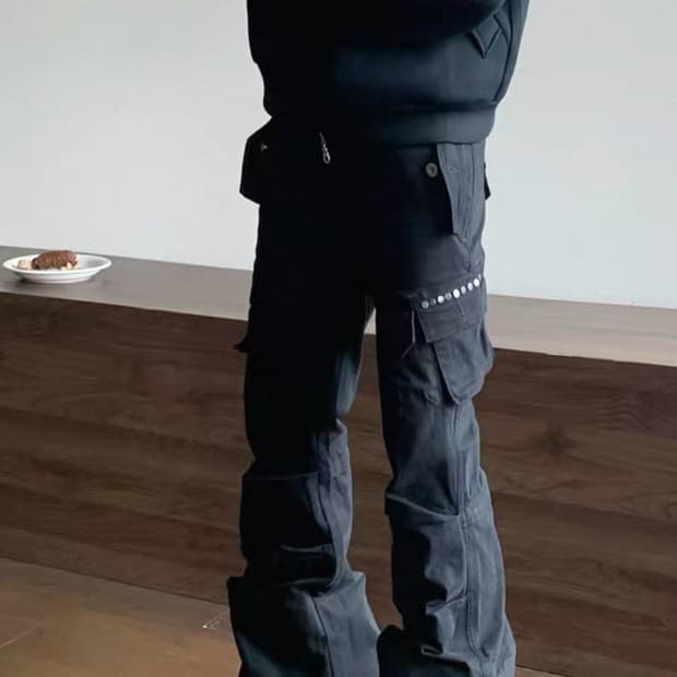 릭맛 플레어 카고 팬츠