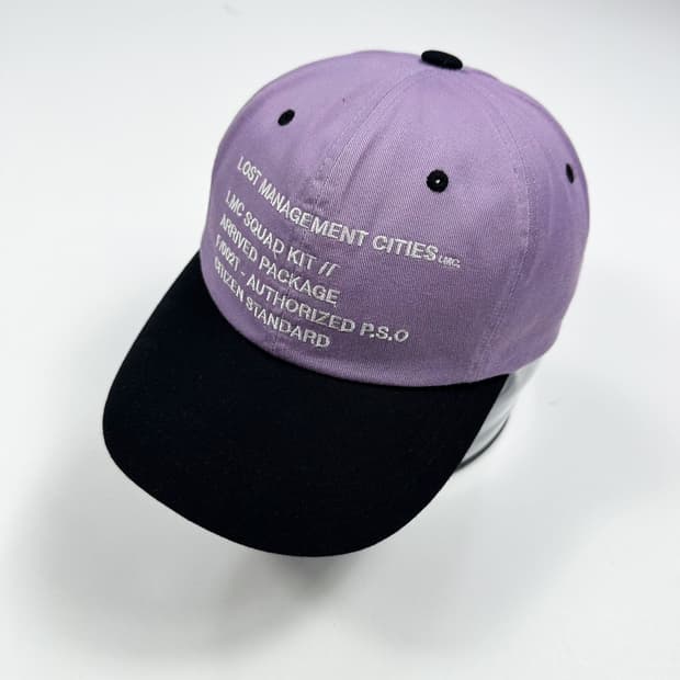 LMC 자수로고 퍼플 볼캡 모자