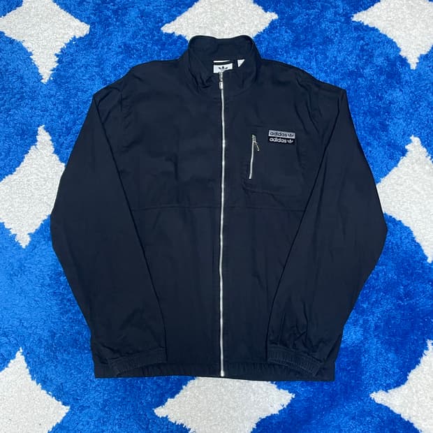 아디다스 Adidas 블랙 트랙탑 자켓 L