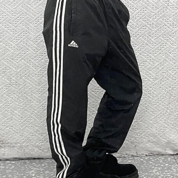아디다스 빈티지 캐주얼 삼선 와이드 트랙팬츠 100 C07673