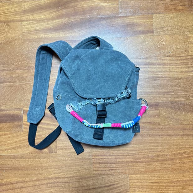 Acne Studios mini backpack carbongray