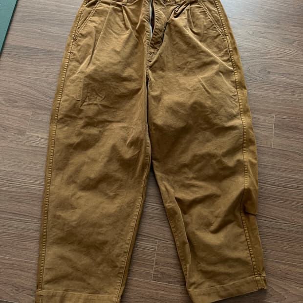 꼼데가르송 옴므 투톤 몰스킨 베이지 배기팬츠 S