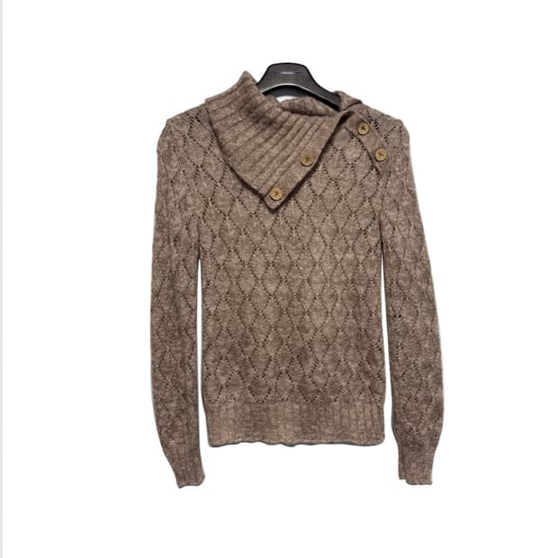 빈티지 모헤어 버튼니트