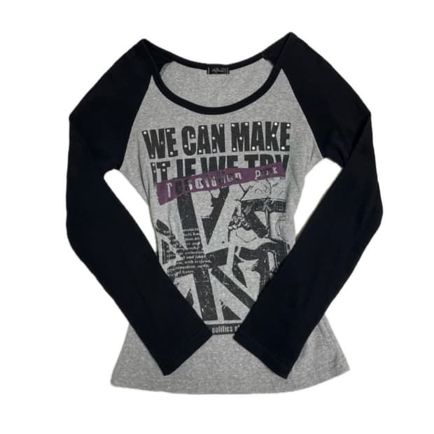 펑크 갸루 y2k 롱슬리브 나그랑