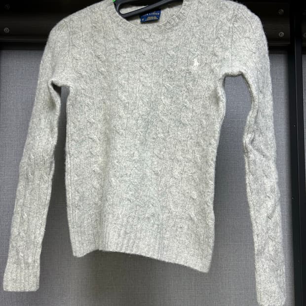 폴로 랄프로렌 꽈배기 양털 니트 XS