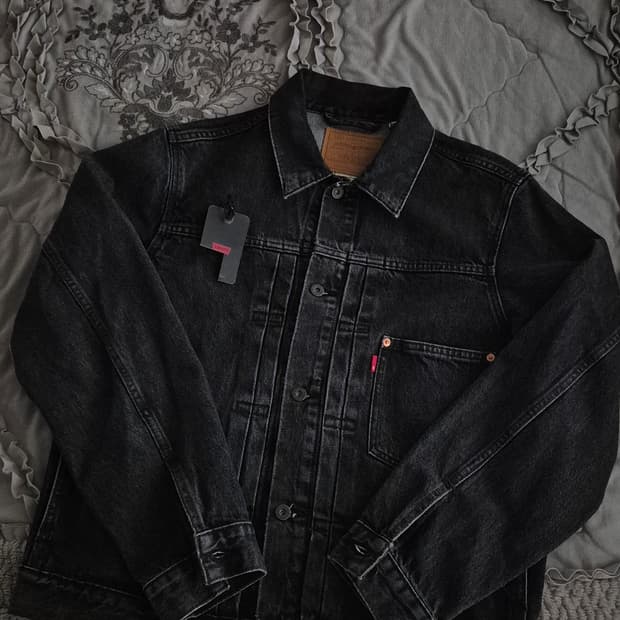 리바이스 type 1 트러커자켓 워시드블랙 M