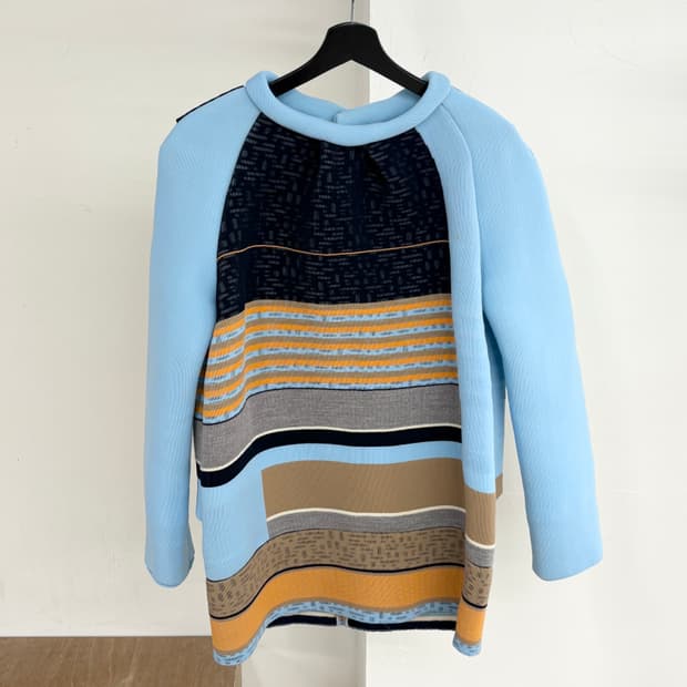 발렌시아가 2010AW 블루 네오프렌 탑