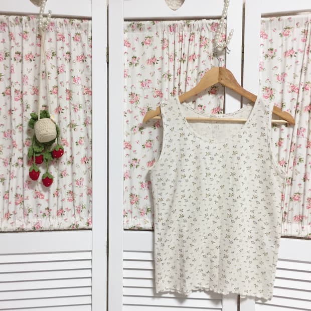 빈티지 시네마클럽 모리걸 잔꽃 슬리브리스