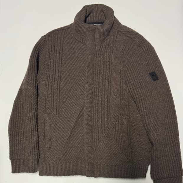 장미쉘바스키아 골프 구스다운 캐시미어 혼용 니트 패딩 XL ~ L