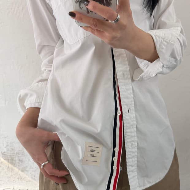 Thom Browne 톰브라운 화이트 포플린 셔츠