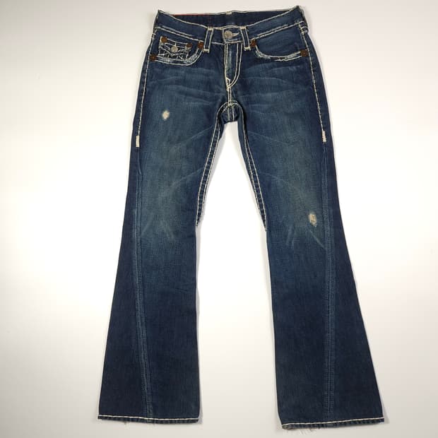 트루릴리전 부츠컷 데님팬츠 