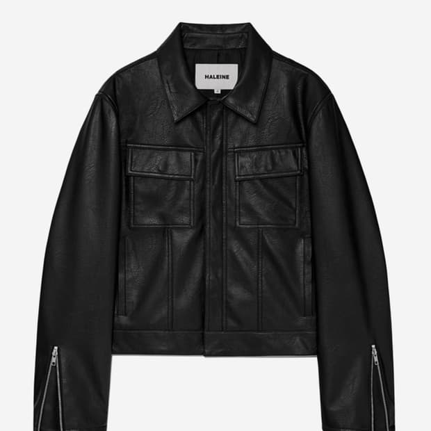 (새상품) 알렌느TRUCKER FAUX LEATHER JACKET