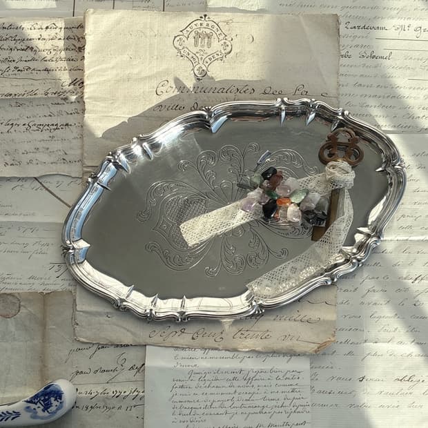 빈티지 실버플레이트 트레이