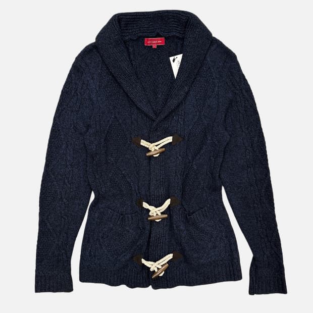 ANTI-LABEL navy duffle showl cardigan