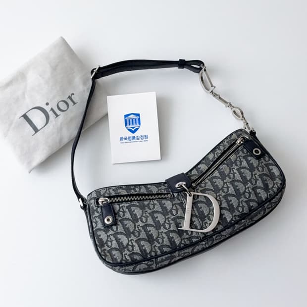 디올 오블리크 D링 로고 숄더백