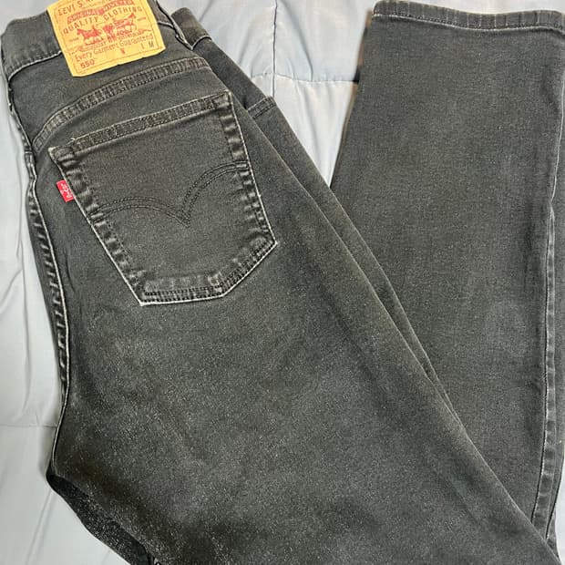 빈티지 리바이스 550 흑청데님팬츠