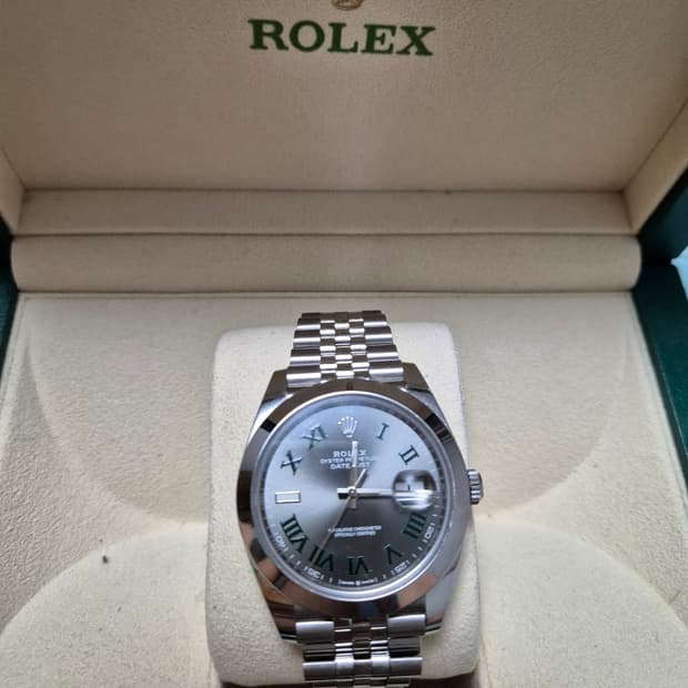 롤렉스 (ROLEX) 데이트저스트 41 윔블던 슬레이트 로만