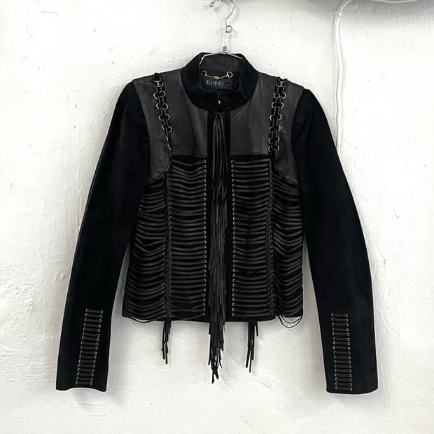 구찌 2011FW 프리다 지아니니 아티저널 본디지 레더 자켓