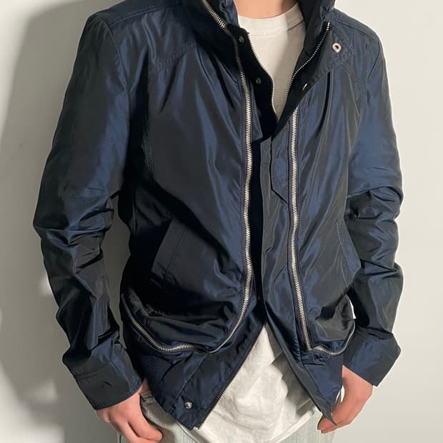 11ss 솔리드옴므 나일론 지퍼 집업 자켓 (on.592)  