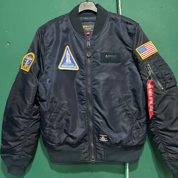 알파인더스트리 나사 신형ma-1 네이비L