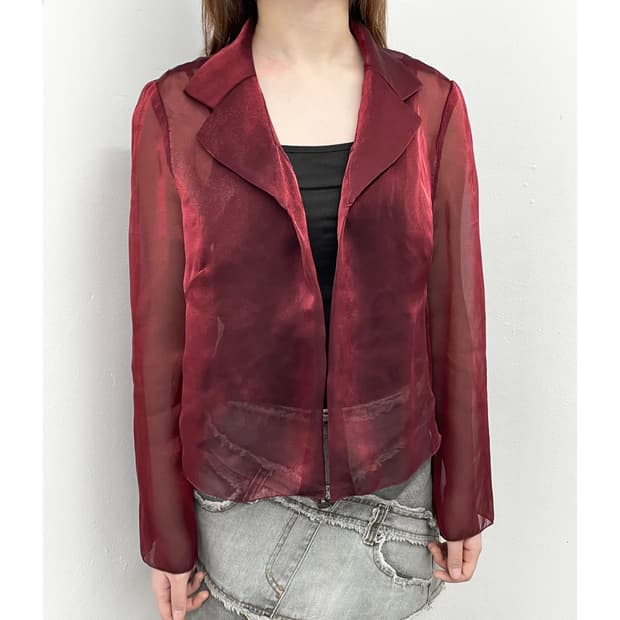 고딕 가넷 오간자 셔츠