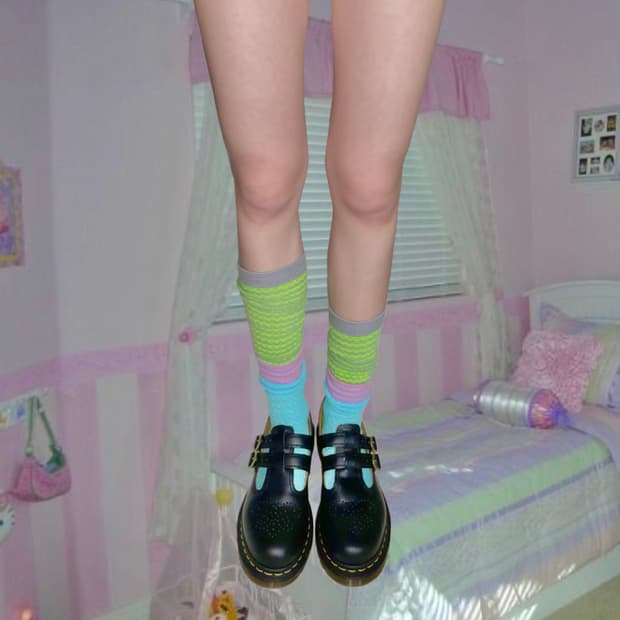 Jacquard over the knee socks 자카드 니삭스