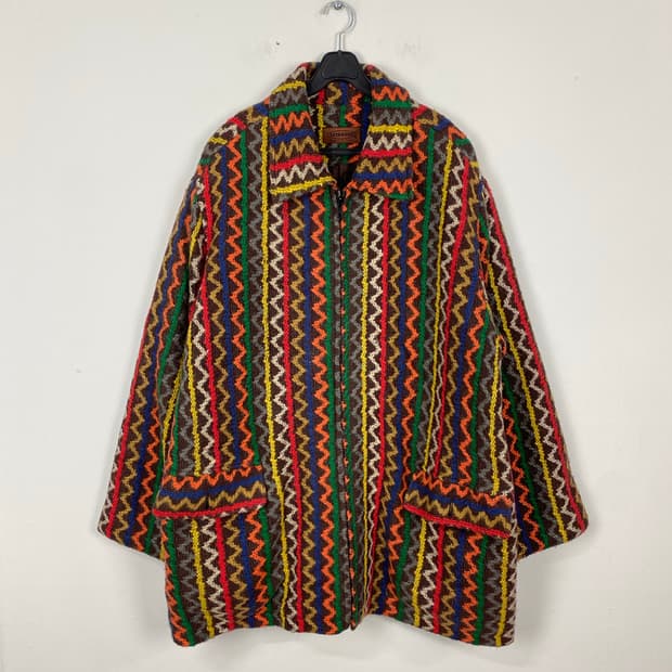 미쏘니 멀티컬러 니트 코트 자켓