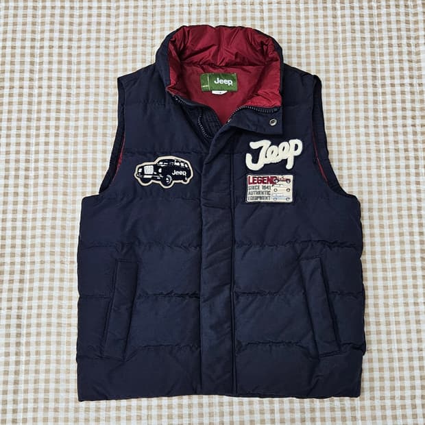 지프 오리털 패딩 베스트 조끼 남자100