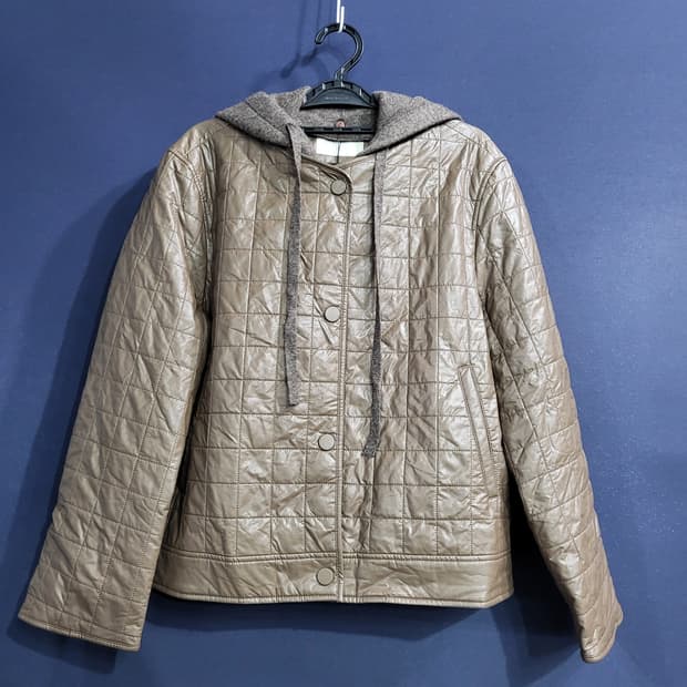 ROOM9 합성가죽 퀼팅후드자켓(새상품)