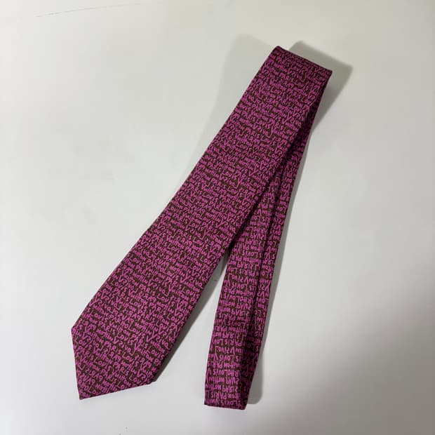 OS 루이비통 실크100% 모노로고 명품넥타이