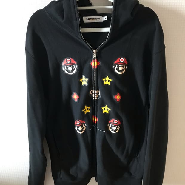베이프 에이프 슈퍼마리오 후드집업