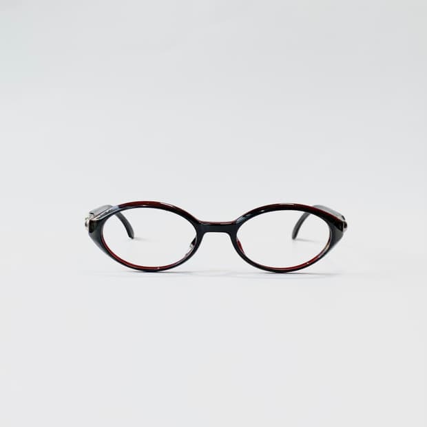 [픽키-646] 레드브라운 투톤 오벌 안경 빈티지 아세테이트 