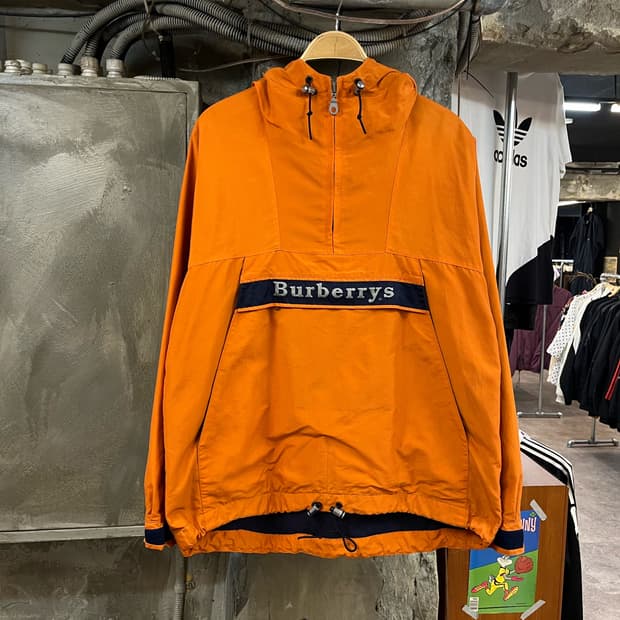 버버리 후드 아노락 자켓 오렌지 88 #csz2172