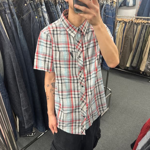3XL) ECKO UNLTD 에코 언리미티드 빈티지 체크 반팔셔츠