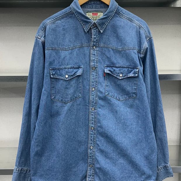 (XL)90'S 리바이스 웨스턴 데님셔츠-M2379