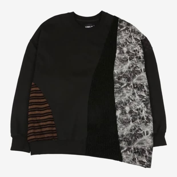 아조바이아조 맨투맨 믹스 패브릭 스웨이트셔츠