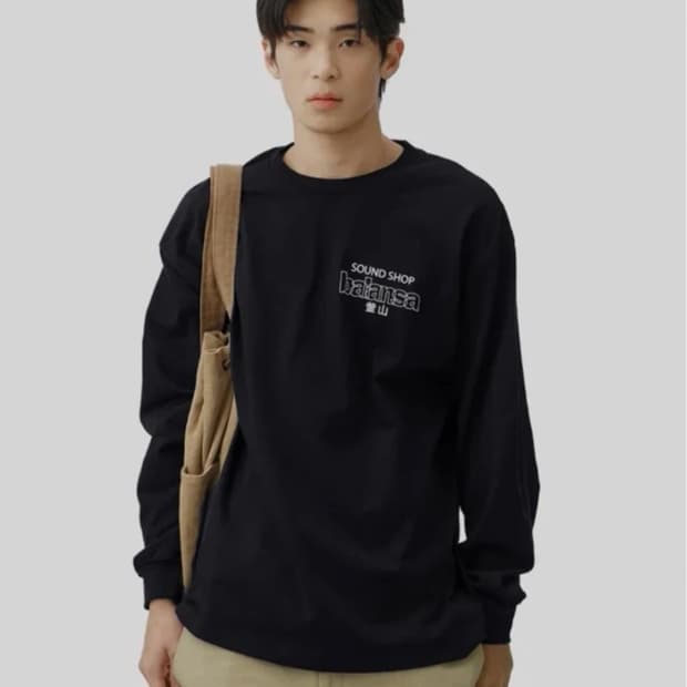 발란사 로고 롱슬리브 블랙M