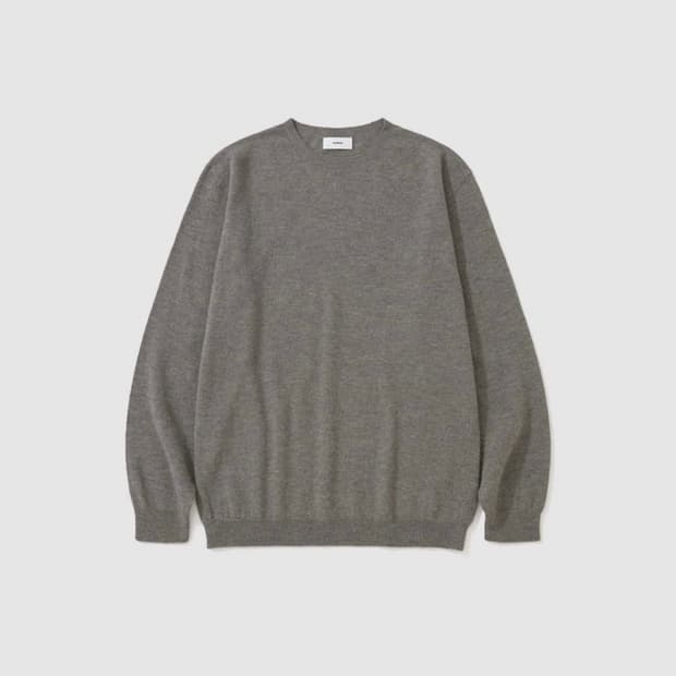 [L] 마이라이브러리 Round Neck Knit Warm Gray