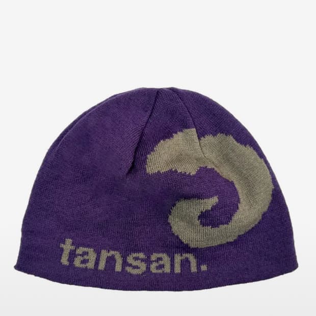 탄산마그네슘 자가드 혼 로고 비니 퍼플