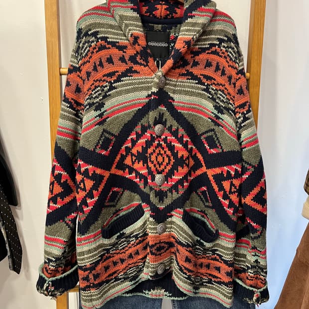 에스닉 패턴니트 가디건