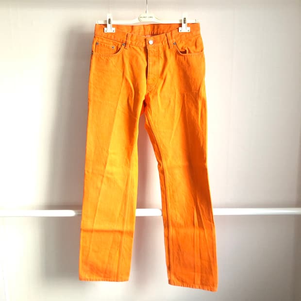 01SS ORANGE DENIM JEAN