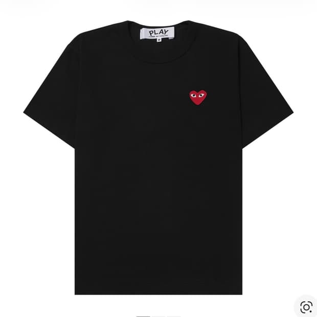 플레이 꼼데가르송 레드 하트 티셔츠 블랙 xs