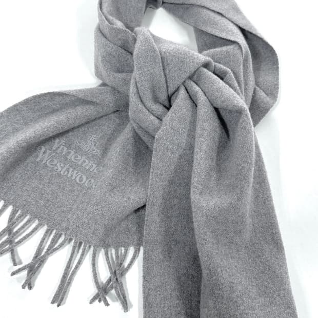 비비안웨스트우드 로고 울 머플러