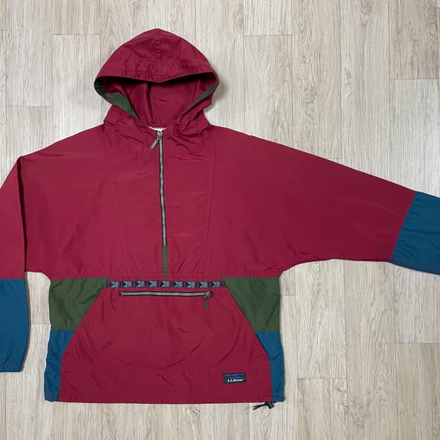 95) 80's 엘엘빈 존메이어 버건디 아노락(미국제)