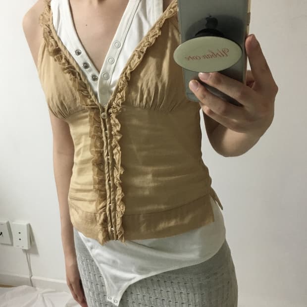 Dsquared2 Frill Button Sleeveless