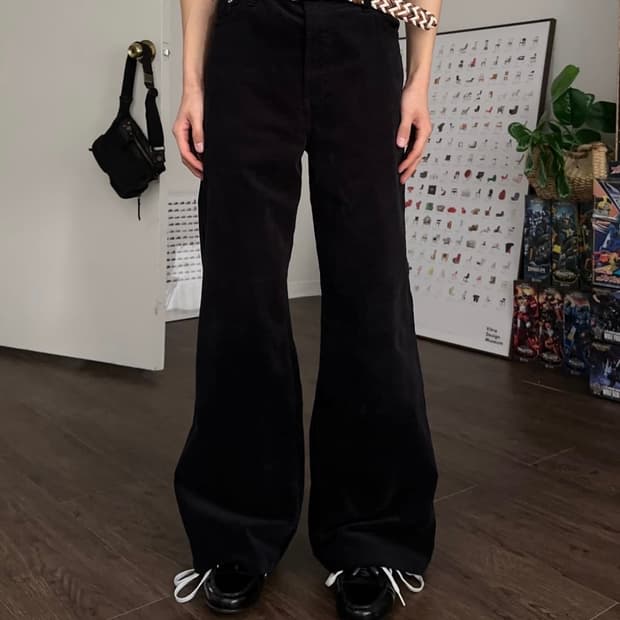 와이드 플레어 코듀로이 팬츠