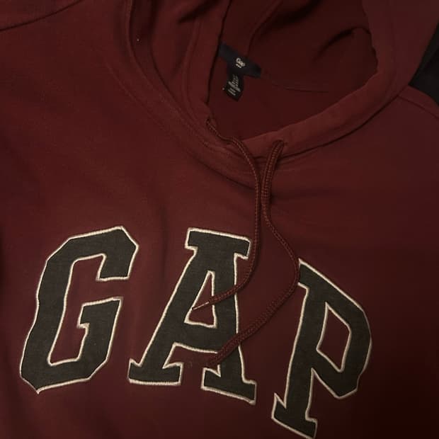 Gap 기모 후드티 버건디