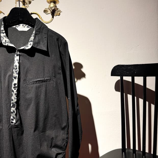 Leopard Print Black Shirt