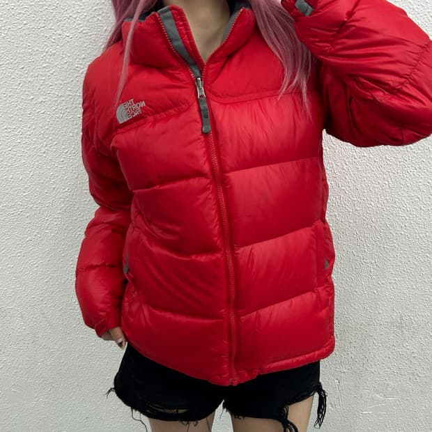 노스페이스 700 눕시 레드 패딩 90 ( 여성용 )